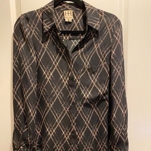 Haute Hippie Silk plaid print Blouse